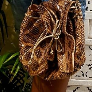 Vintage Carlos Falchi snakeskin crossbody bad